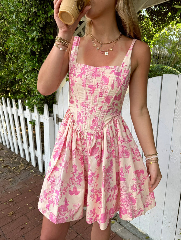 Pink Corset Mini Dress