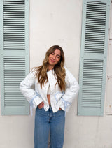 Heart Eyes Floral Quilted Jacket