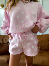 Polka Dot Dreams Lounge Set - Pink
