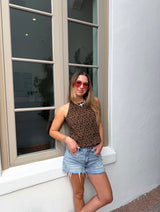 Wild One Leopard Halter Top