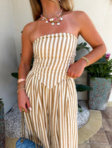 Cabana Bay Striped Taupe Set