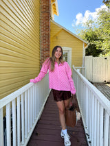 Spotted Polka Dot Cardigan - Pink