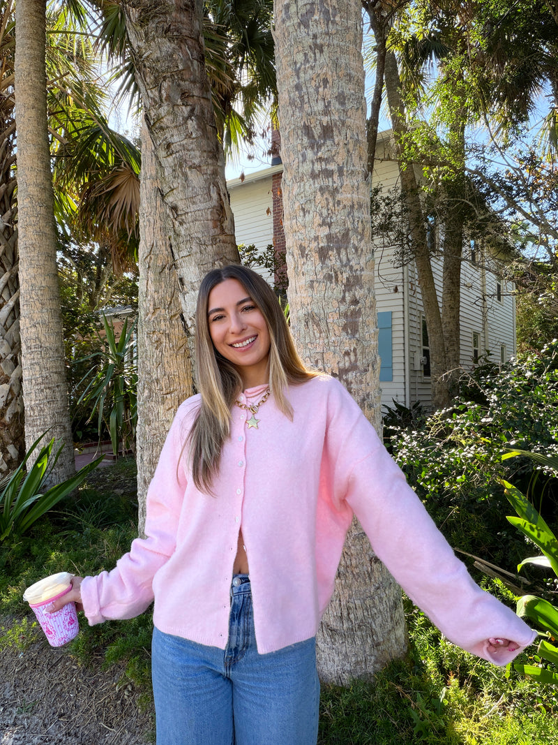 Sunhoney Girl Cardigan - Baby Pink