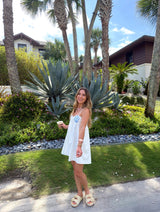 Shell Seeking Linen Mini Dress
