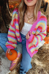 Falling For You Multi Colored Striped Cardigan