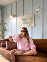 Polka Dot Dreams Lounge Set - Pink