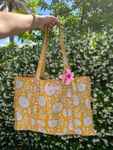 Sunhoney Sunshine Quilted Tote Bag - Yellow