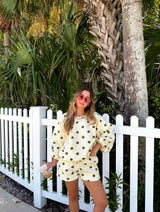 Polka Dot Dreams Lounge Set - Yellow