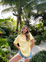 Sunhoney Summer Embroidered T-shirt - Yellow