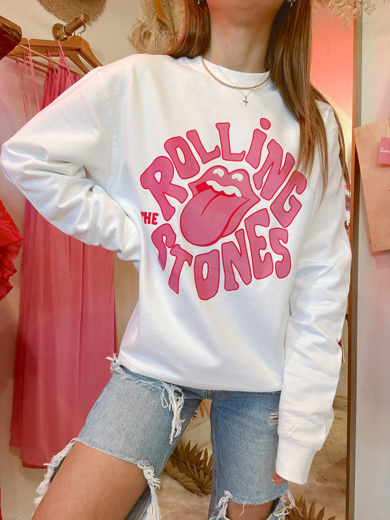 The Stones Pink Graphic Sweatshirt
