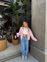 Girly Girl Pink Sweater Cardigan