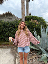 Seeing Stripes Long Sleeve - Pink/Brown
