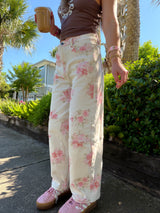 Garden Party Floral Barrel Jeans