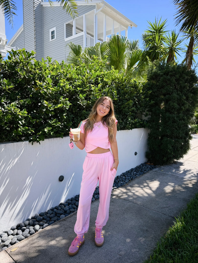 Off-Duty Pink Sweat Set