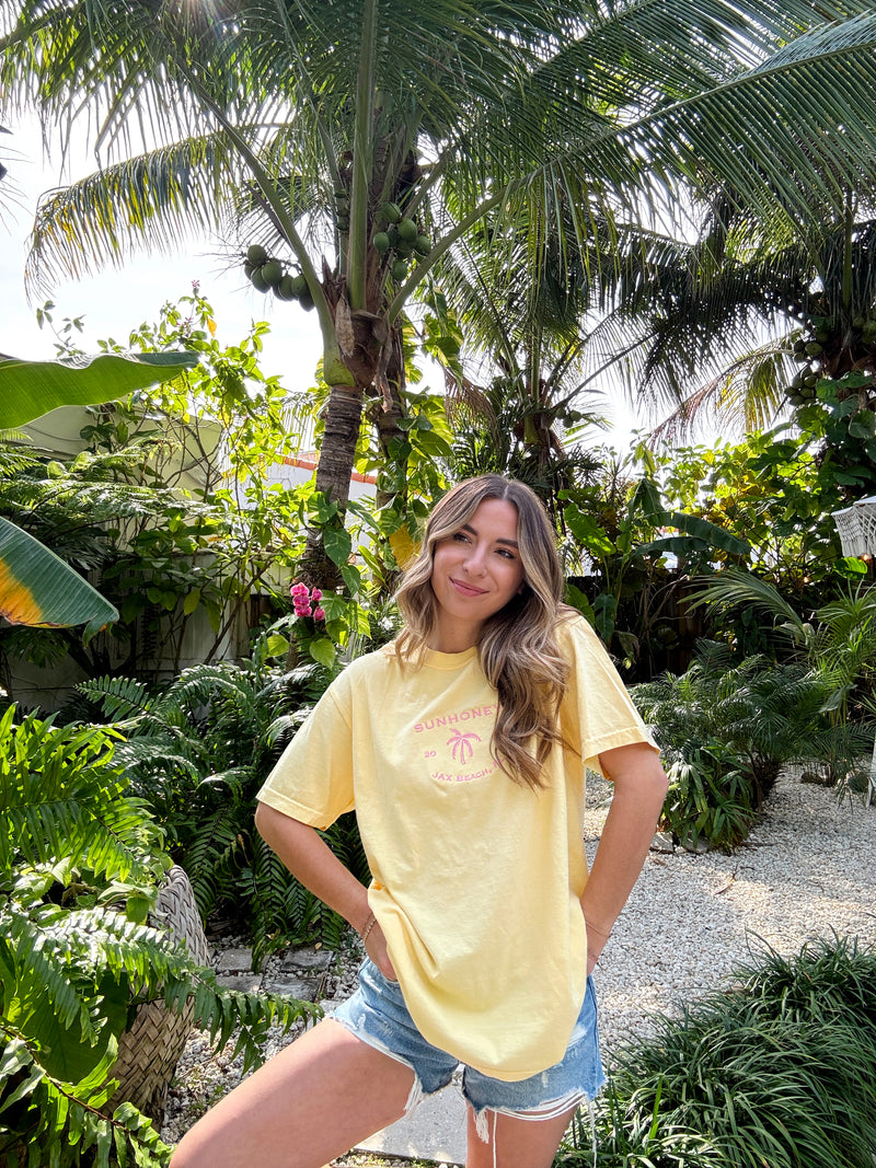 Sunhoney Summer Embroidered T-shirt - Yellow