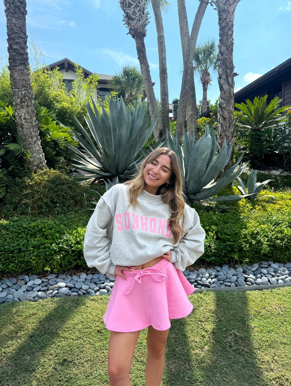 Cloud Nine Pink Sweat Skort