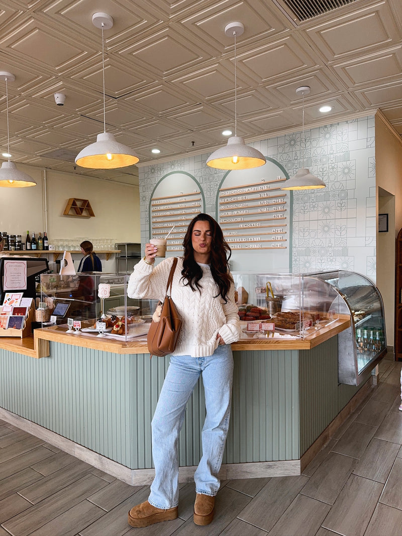 Marshmallow Chenille Cable Knit