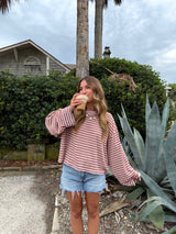 Seeing Stripes Long Sleeve - Pink/Brown