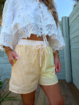 Sunshine & Citrus Striped Shorts