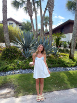 Shell Seeking Linen Mini Dress