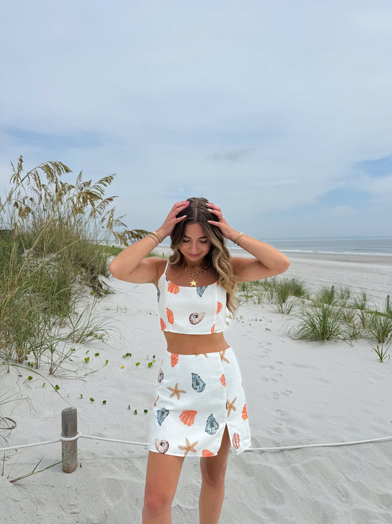 Seas The Day Shell Linen Set