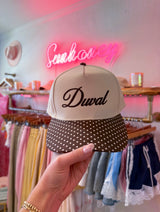 *PREORDER* Duval Embroidered Polka Dot Hat - Brown