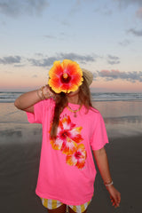 Sunhoney Hibsicus Punch Tshirt - Neon Pink