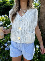 Easy Going Sweater Vest - Ivory