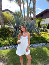 Shell Seeking Linen Mini Dress