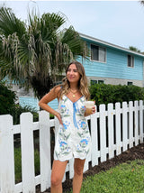 Isle of Blue Linen Romper