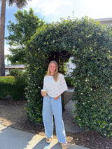 Palm Coast Ivory Knit Poncho