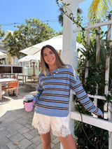 Coffee Run Stripe Sweater