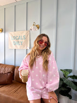 Polka Dot Dreams Lounge Set - Pink