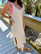 Beach Side Crochet Cover Up Midi Dress