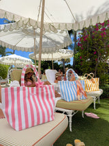 Sunhoney Beachside Striped Terry Cloth Bags