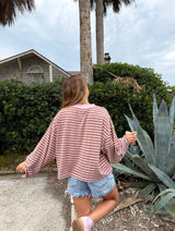 Seeing Stripes Long Sleeve - Pink/Brown