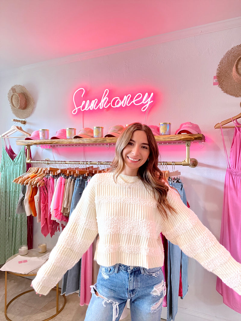Fuzzy Feels Ivory Sweater