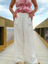 Salt Air White Linen Pants