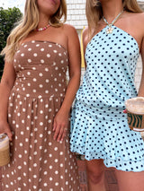 It Girl Blue Polka Dot Mini Dress