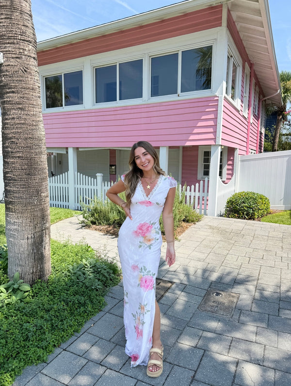 Lovestruck Floral Lace Maxi Dress