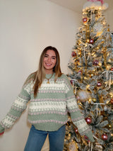 Matcha & Cream Chenille Sweater