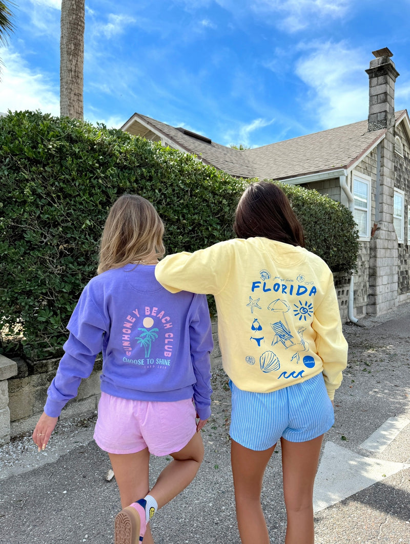 Greetings From Florida Sweatshirt - Yellow