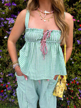 Mint To Be Gingham Set