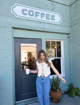 Tied Up Cream Knit Top