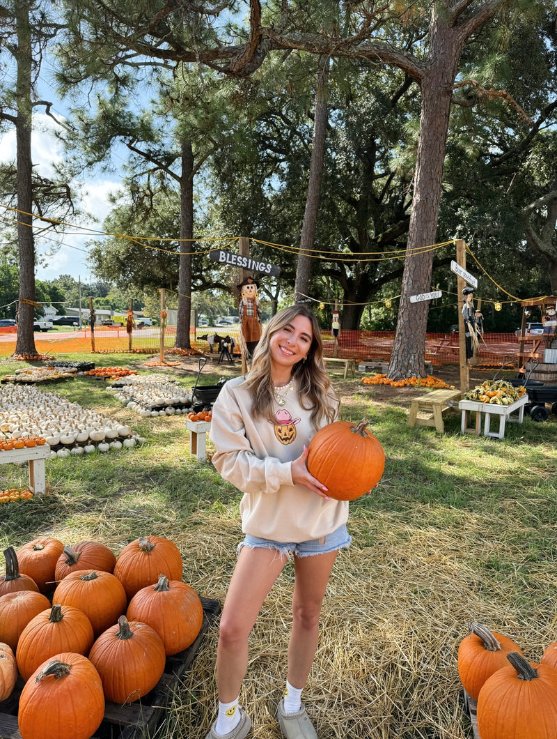 Sunhoney Cowgirl Pumpkin Sweatshirt