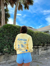 Greetings From Florida Sweatshirt - Yellow