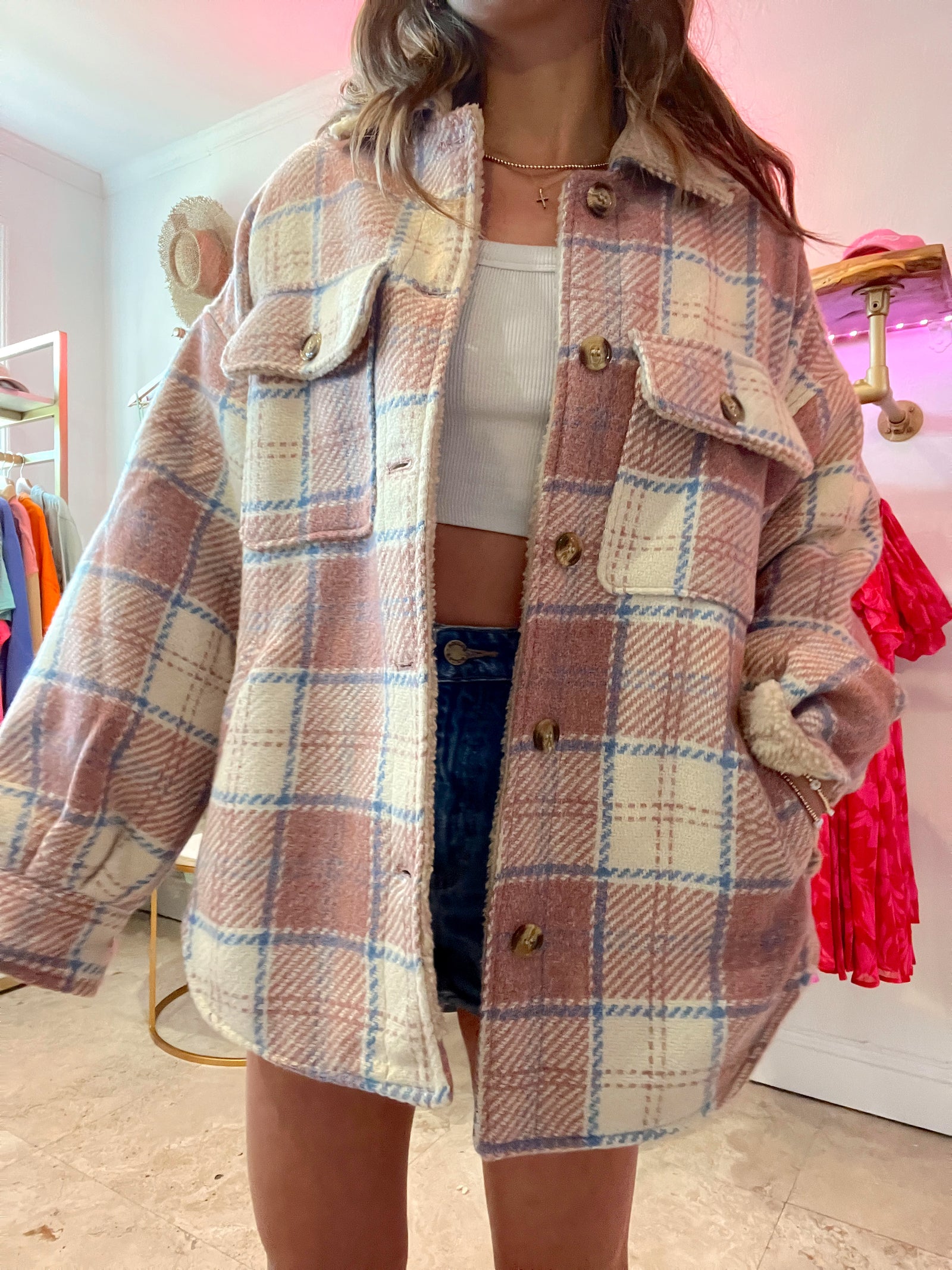 ジャケット・アウター eaphi LINEN LIKE OVER JACKET LINEN LIKE OVER JACKET