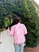 Dreamscape Pink Floral Quilted Jacket