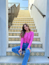 Pretty in Pink Knit Top