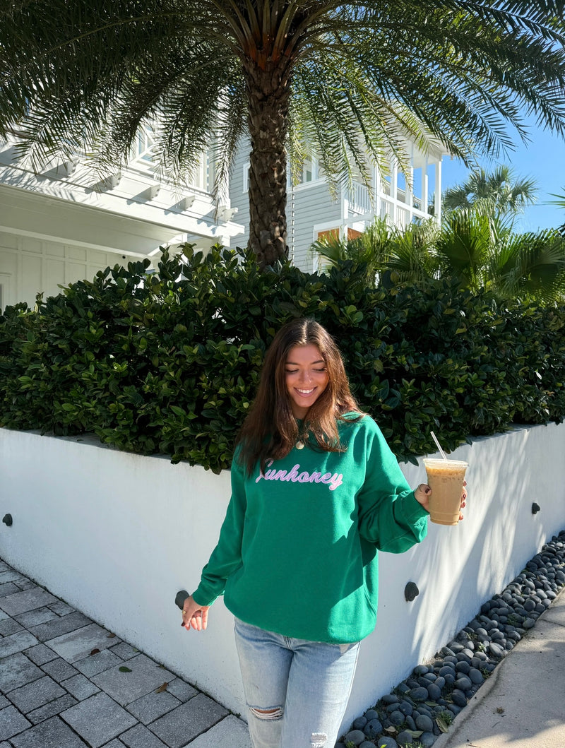 Sunhoney Crewneck Sweatshirt - Kelly Green